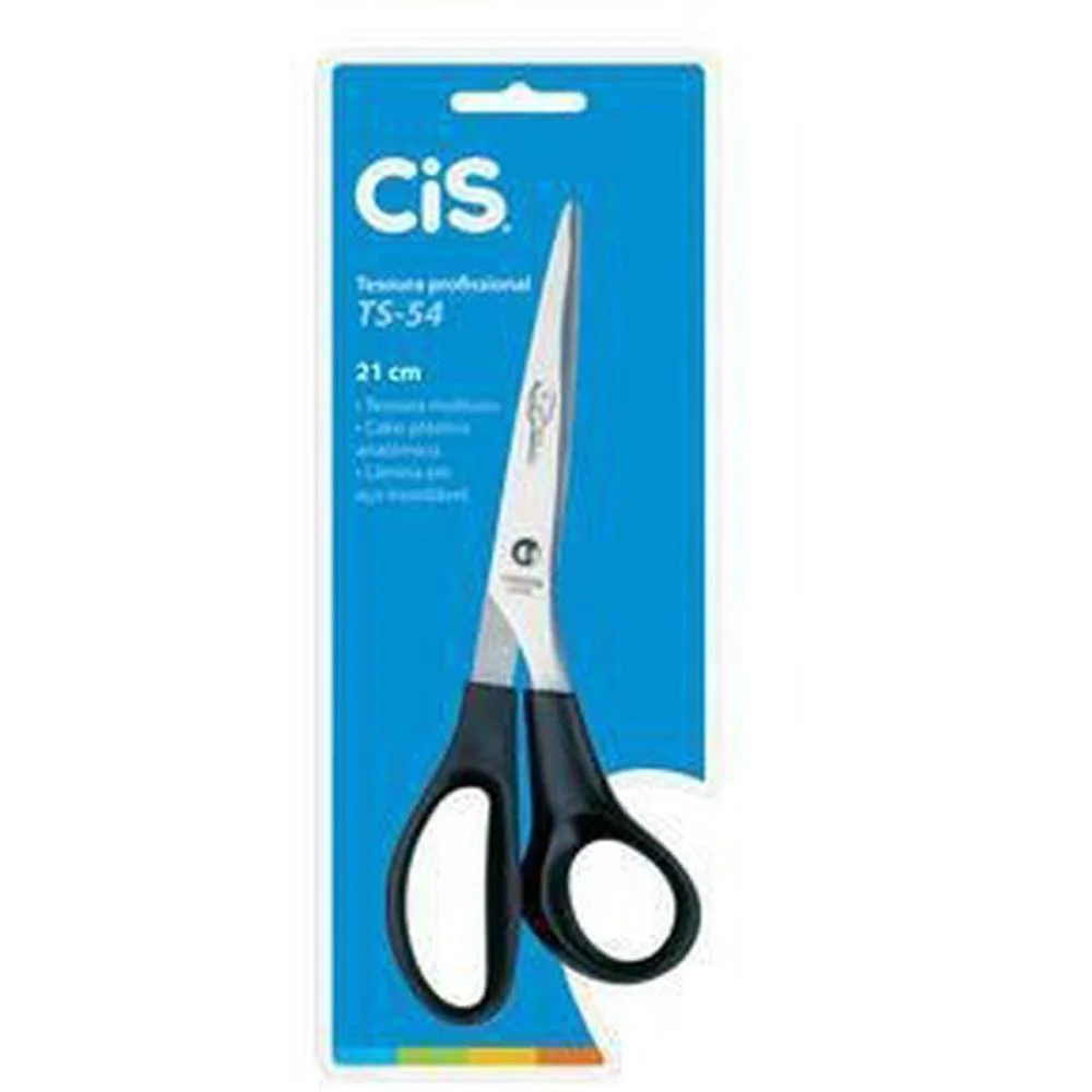 TESOURA CIS TS-54 OFFICE 21CM PRETO SERTIC 