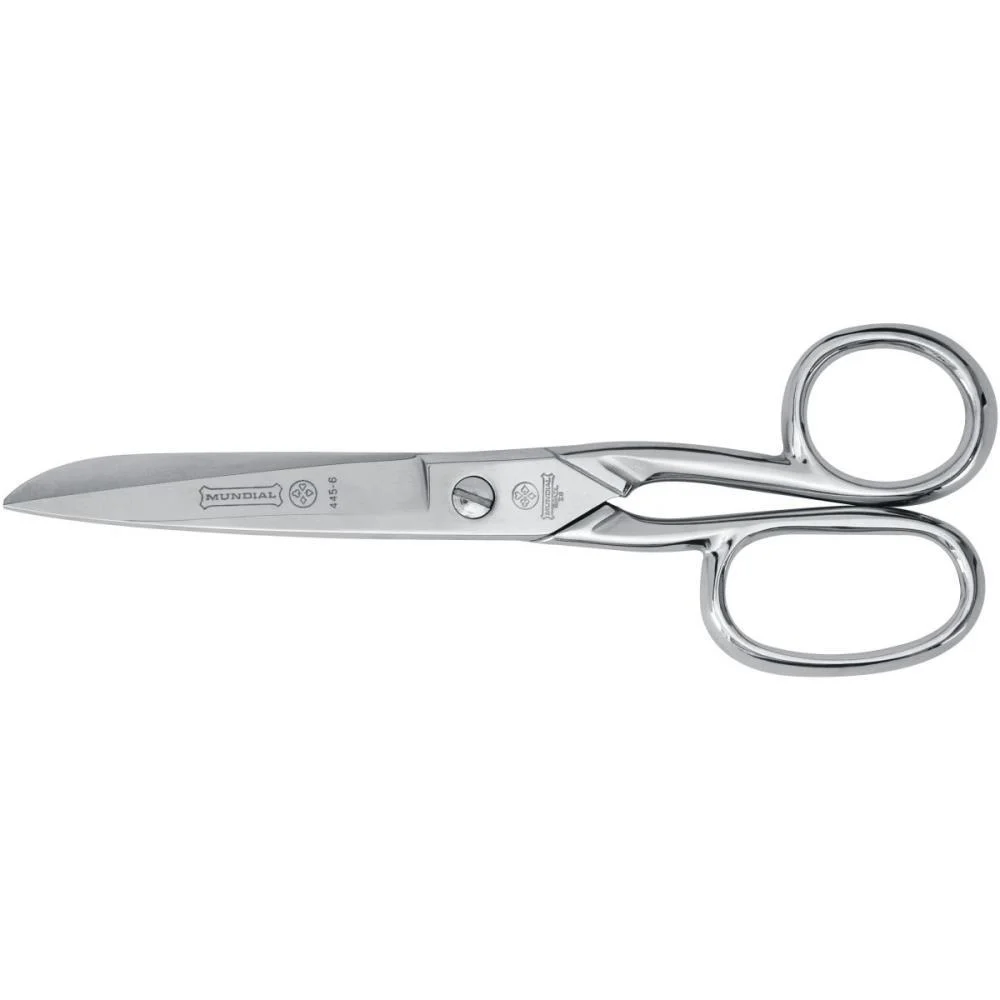 TESOURA COSTURA INDUSTRIAL NIQUELADA 16CM MUNDIAL 