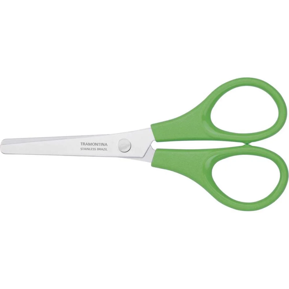 TESOURA ESCOLAR S/PONTA COLORIDA 4 POL./10CM TRAMONTINA 