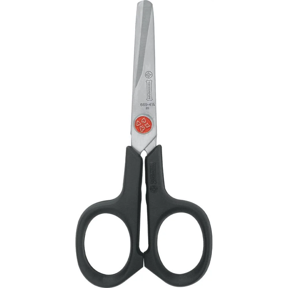 TESOURA ESCOLAR P/CANHOTO PONTO VERMELHO 11CM MUNDIAL 