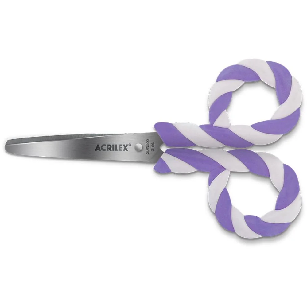 TESOURA ESCOLAR PIRULITO S/PONTA CORES SORTIDA ACRILEX (CX.C/12)