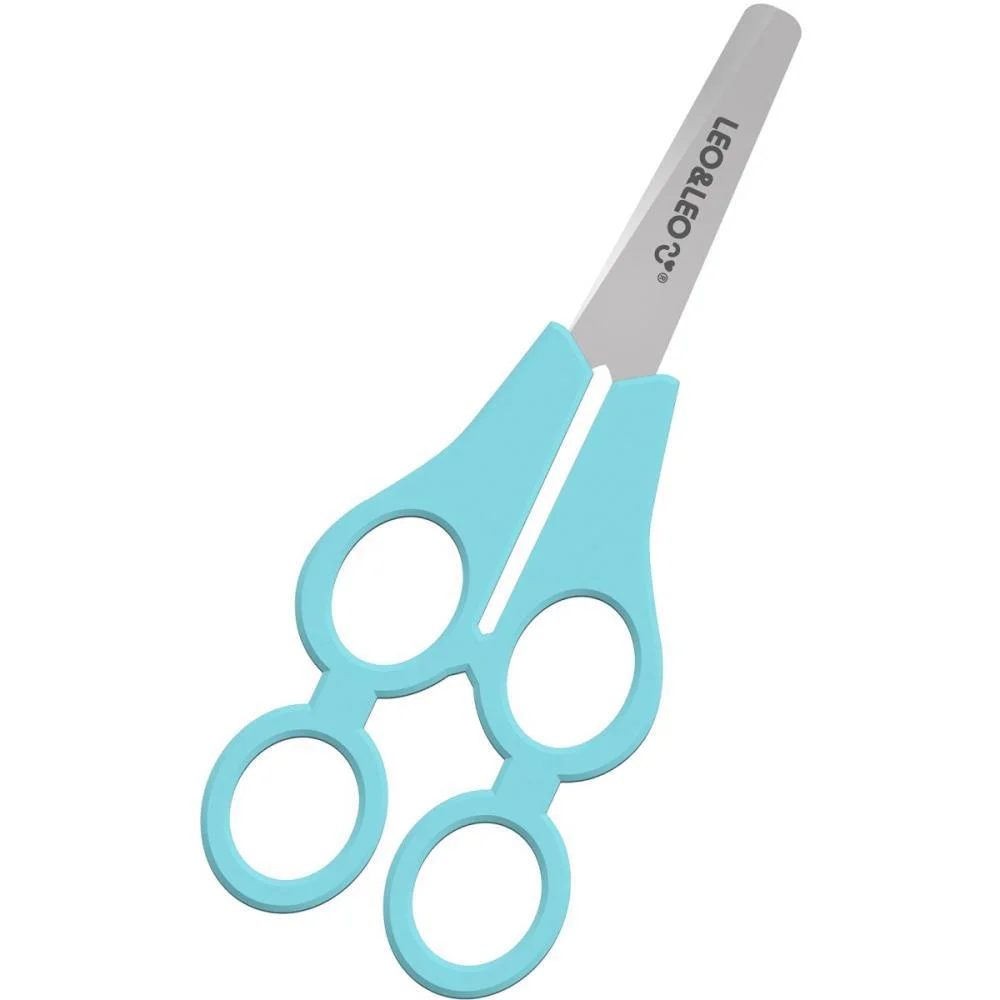 TESOURA ESCOLAR DUPLA TANDEM COLOR JOY LEONORA (BLISTER)