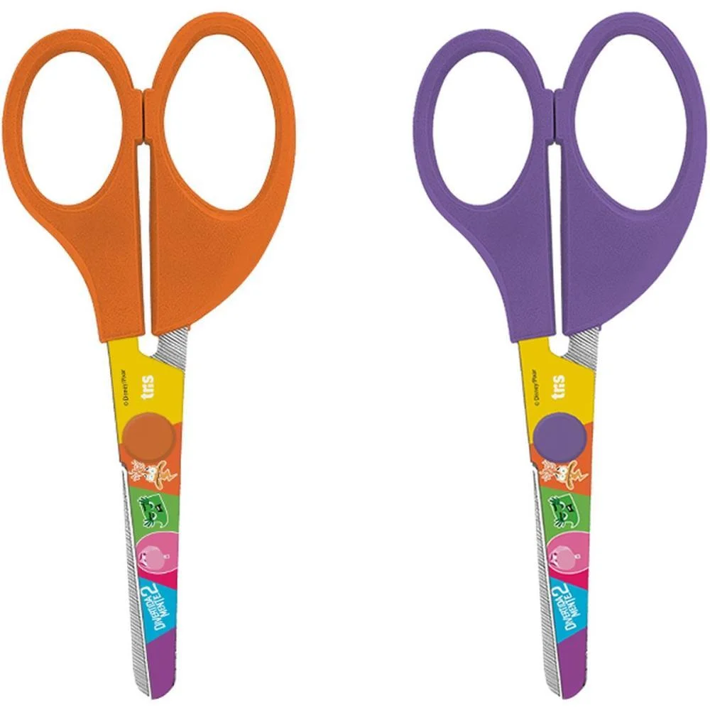 TESOURA ESCOLAR DECORADA DIVERTIDAMENTE 2 13CM SUMMIT (BLISTER)