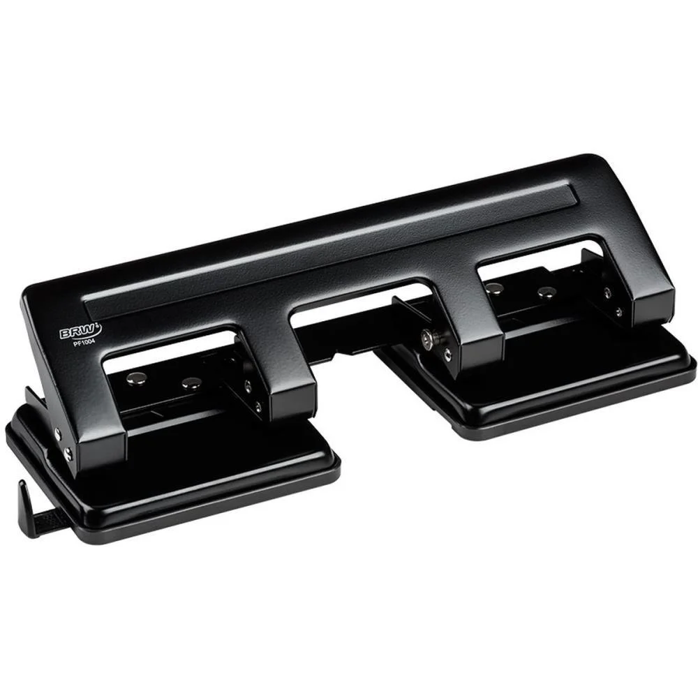 PERFURADOR DE PAPEL METAL 4 FUROS P/20FLS PRETO BRW (UNIDADE)