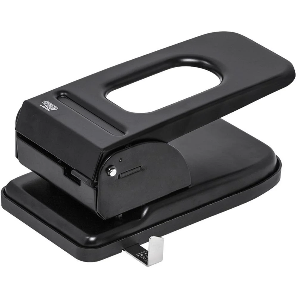 PERFURADOR DE PAPEL METAL 2 FUROS P/60FLS PRETO BRW (UNIDADE)
