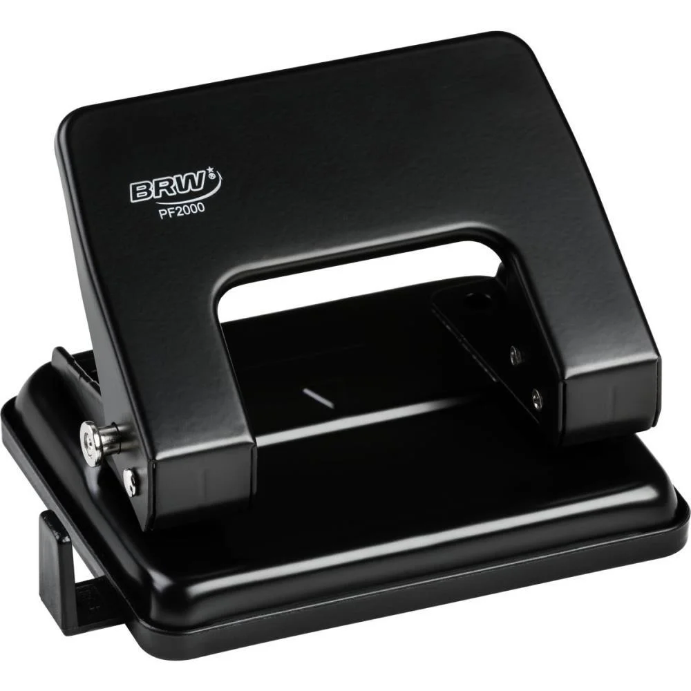 PERFURADOR DE PAPEL METAL 2 FUROS P/20FLS PRETO BRW (UNIDADE)