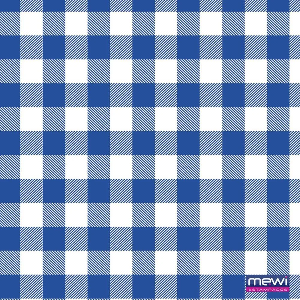 TNT ESTAMPADO 1,40M 40G XADREZ AZUL ROYAL MEWI (BO-25MTS)