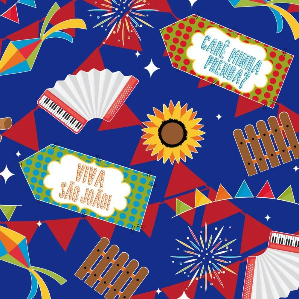 TNT ESTAMPADO 1,40M 40G FESTA NO ARRAIA AZUL MEWI (BO-25MTS)