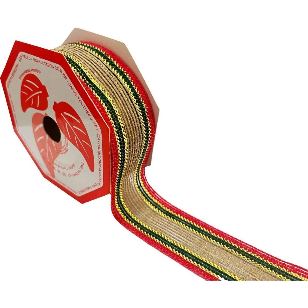 FITA ARAMADA DE JUTA SINT.JUTE 38MMX10M CRU/VD/VM/D ARAMEX (ROLO)