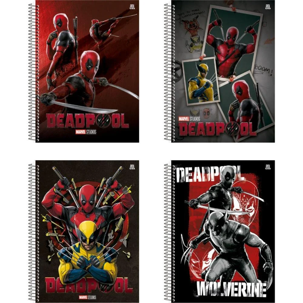 CADERNO 01X1 CAPA DURA DEADPOOL 80F ANIMATIVA (PCT.C/04)