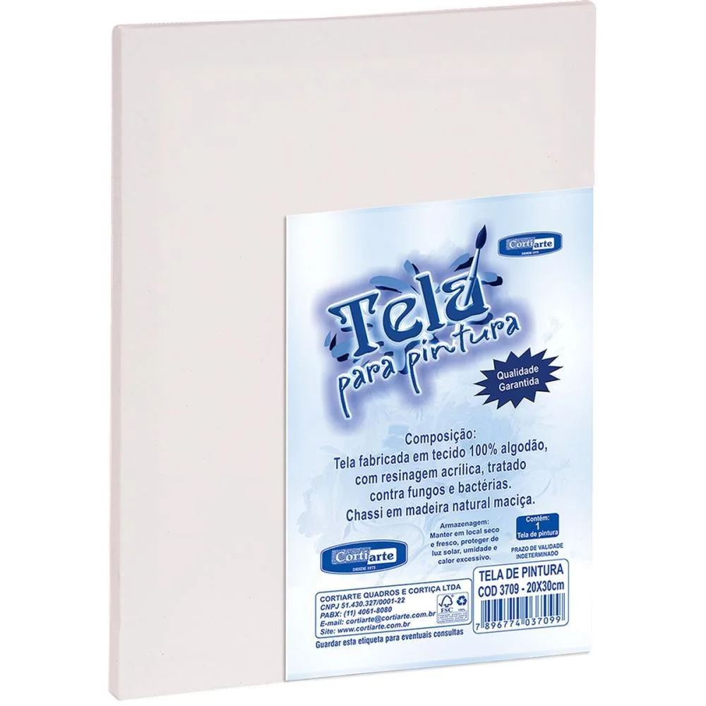 TELA PARA PINTURA 30X30CM. TECIDO C/MOLD.MADEIRA CORTIARTE (PCT.C/06)
