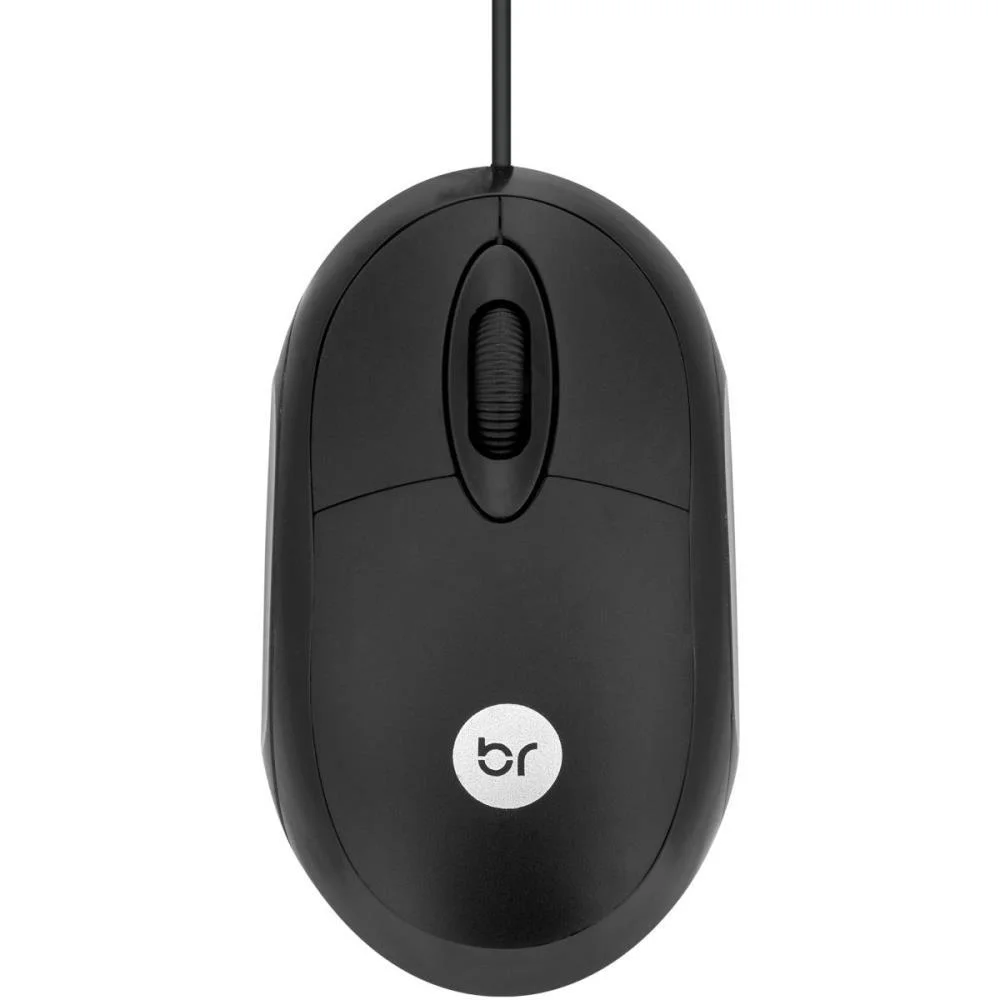 Mouse Optico Usb Espanha 1.000 Dpi Preto Bright