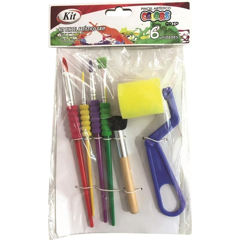 PINCEL ARTESANAL KIT PINCEL ARTISTICO GRIP C/6P KIT (KIT)
