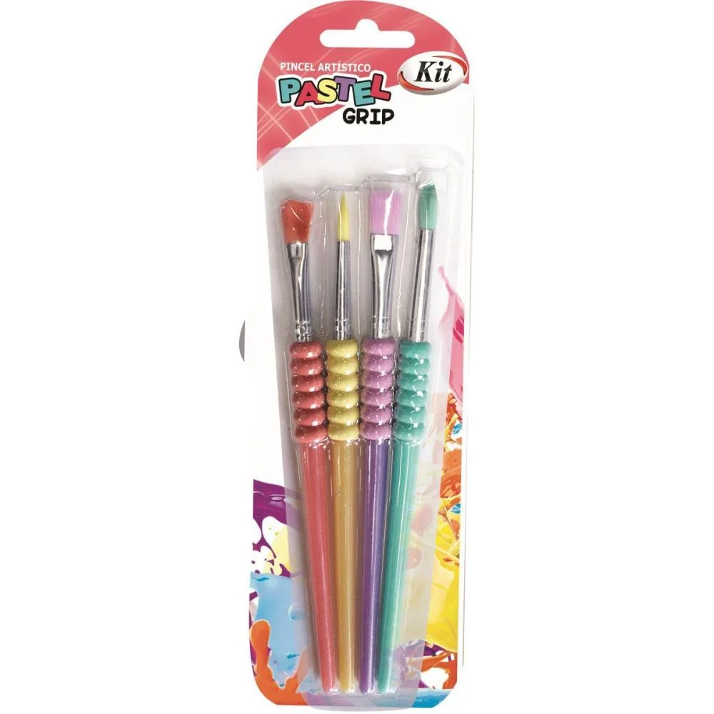 PINCEL ARTESANAL KIT PINCEL GRIP COLOR PASTEL KIT (BL.C/04)