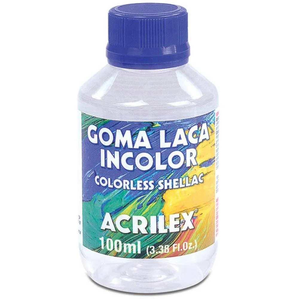 PRODUTO PARA ARTESANATO GOMA LACA INCOLOR 100ML ACRILEX (PCT.C/06)
