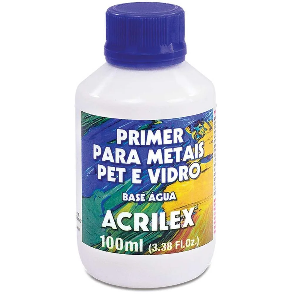 PRODUTO PARA ARTESANATO PRIMER 3X1 MET/VIDR/PET 100ML ACRILEX (PCT.C/06)