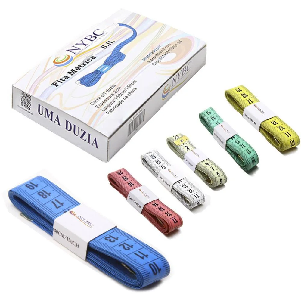 FITA METRICA CORES SORTIDAS 1,50M. 2CM NYBC (CX.C/12)