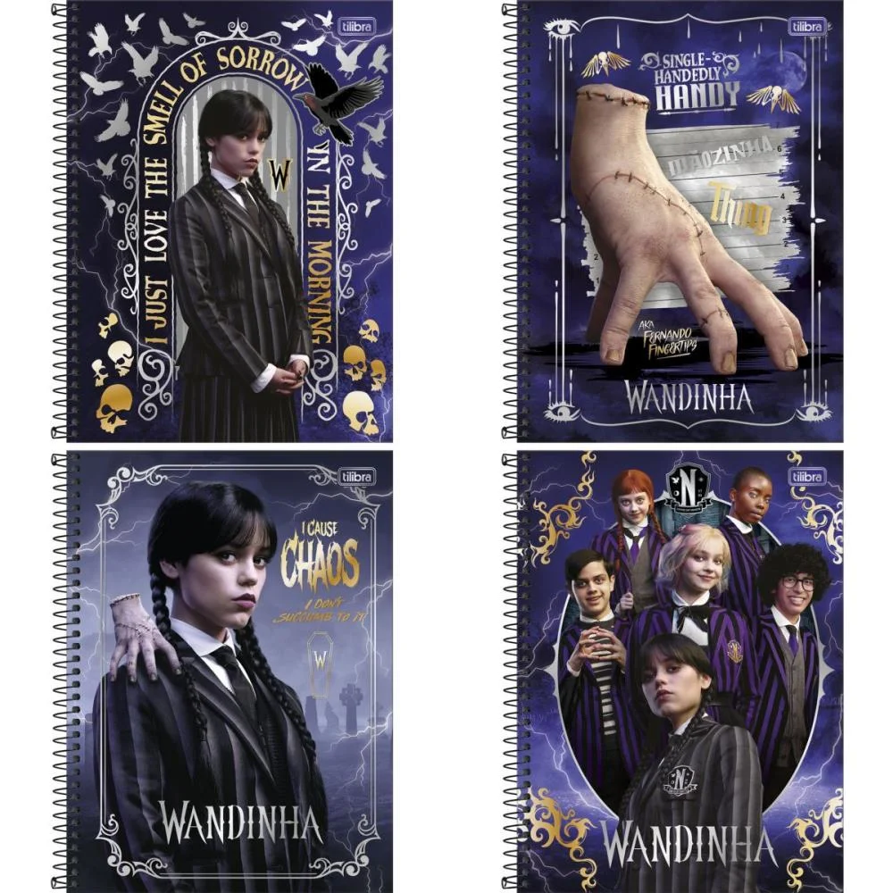 CADERNO 01X1 CAPA DURA WANDINHA 80FLS CONNECT TILIBRA (PCT.C/04)