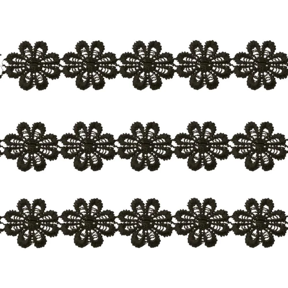 AVIAMENTO RENDA GUIPIR 13.7M. 25MM PRETA NYBC (ROLO)