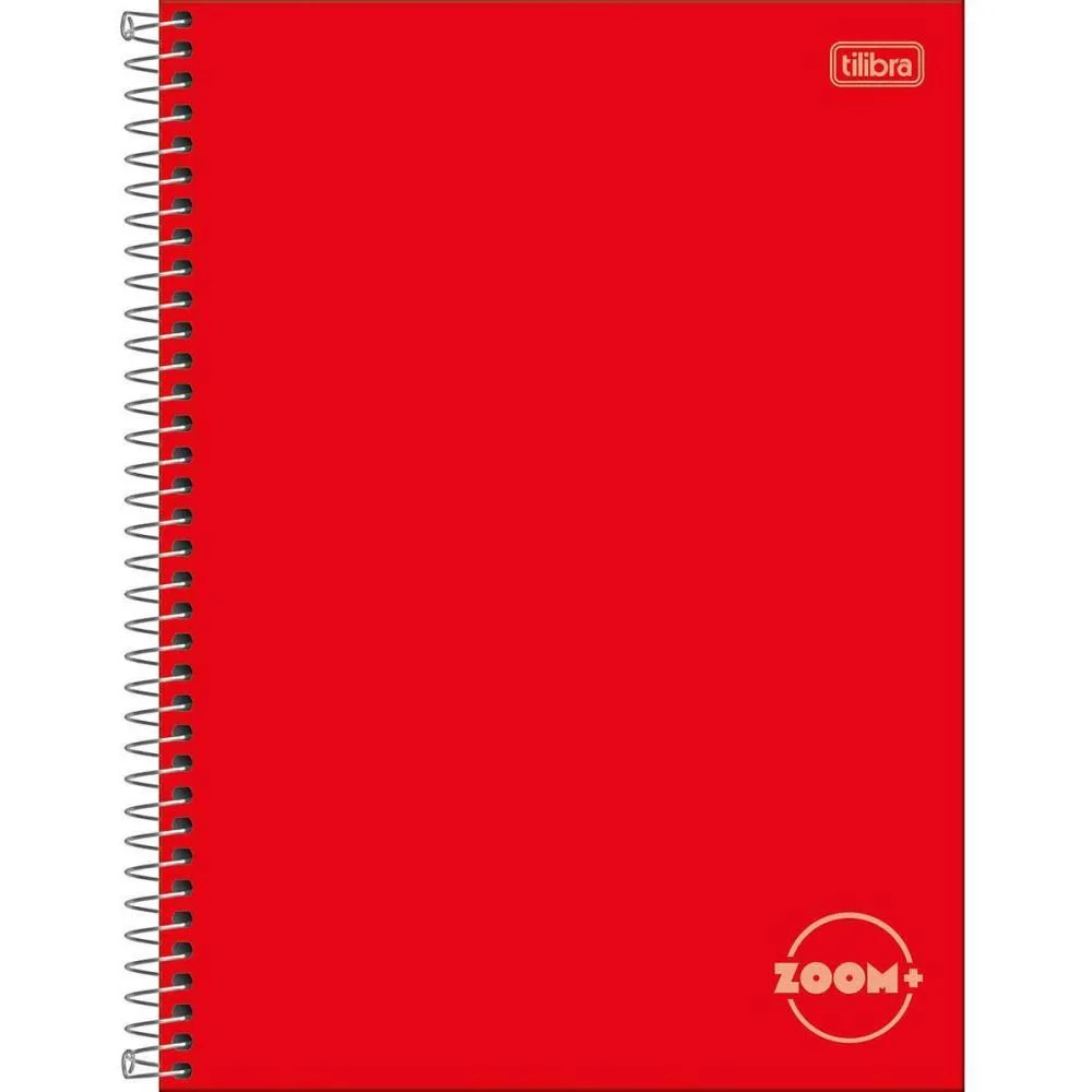 CADERNO 01X1 CAPA DURA ZOOM+ 96 FOLHAS VERMELHO TILIBRA (PCT.C/04)