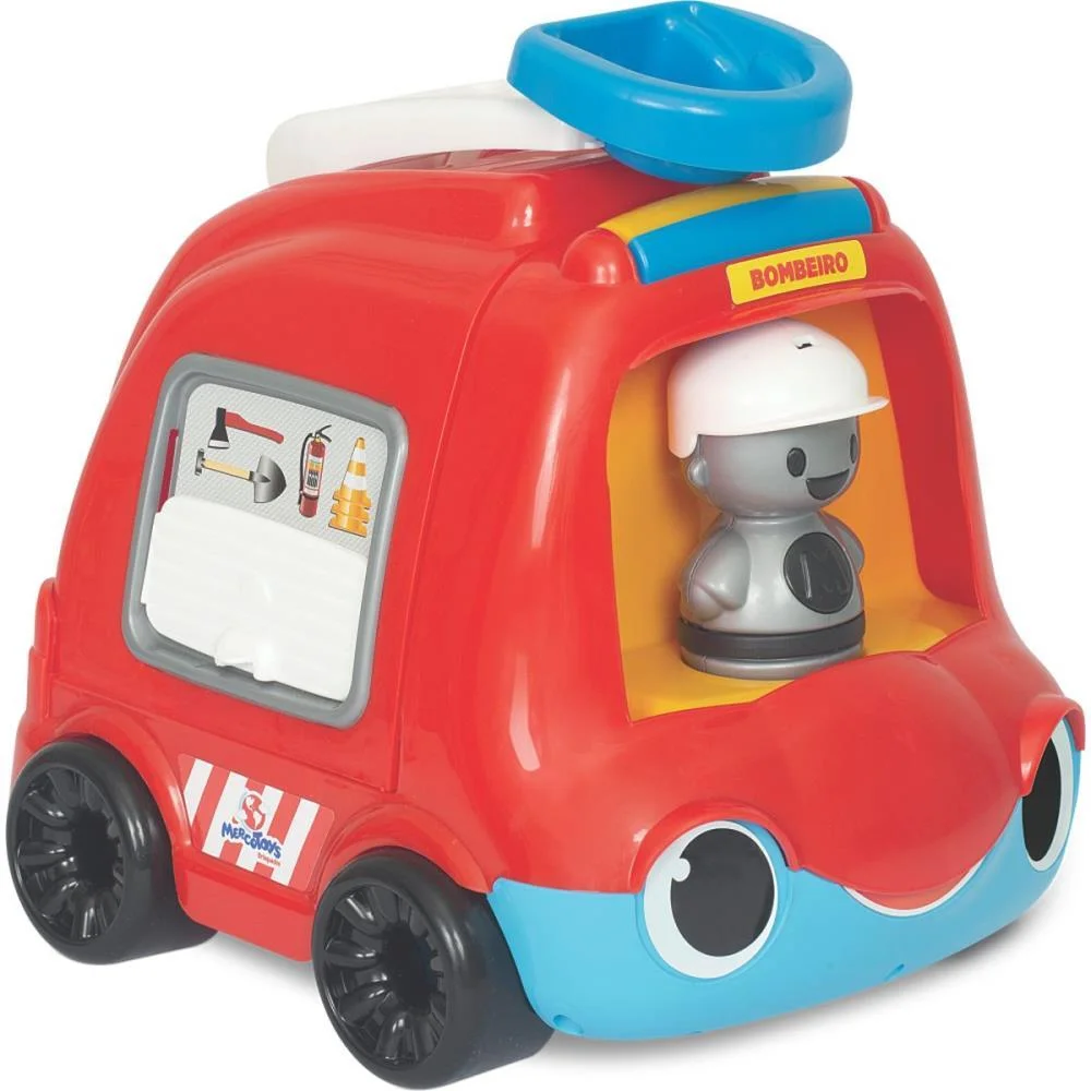BRINQUEDO PARA BEBÊ TRUCKIDS BOMBEIRO C/ATIVIDADES MERCO TOYS 