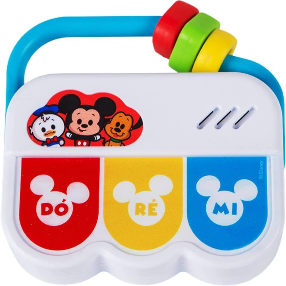 BRINQUEDO PARA BEBÊ MICKEY TECLADO COM MORDEDOR MUSI YES TOYS 