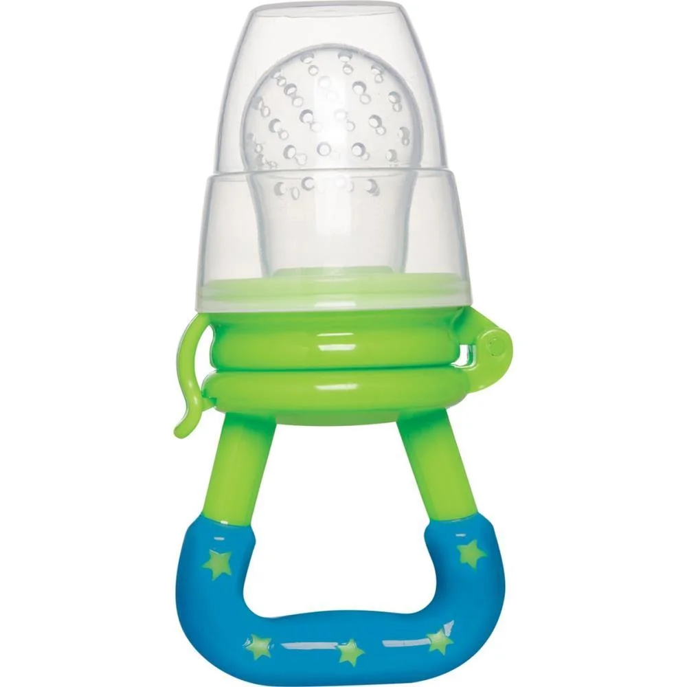 PRODUTO PARA BEBE PORTA FRUTINHA DE SILICONE AZU BUBA 
