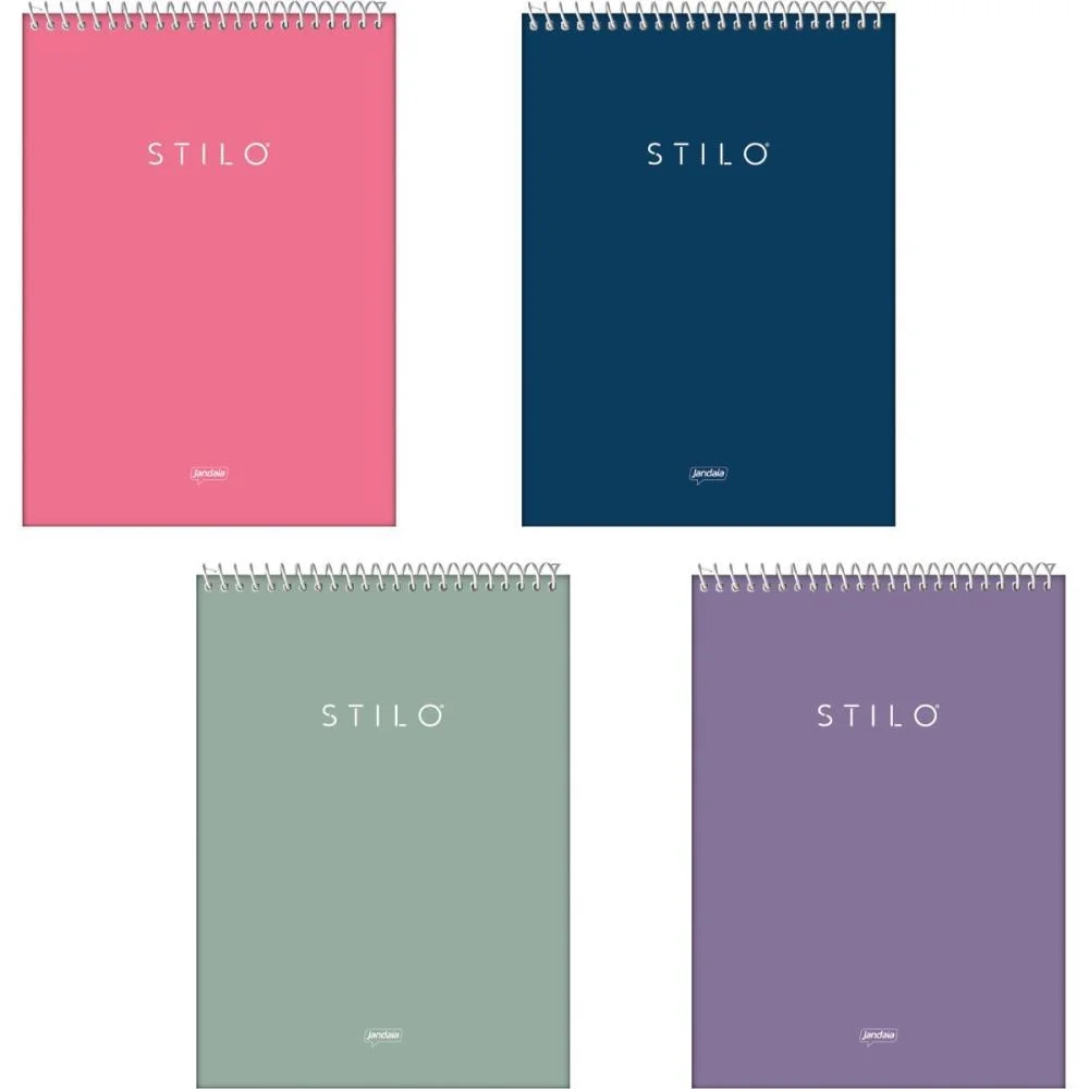 CADERNO 01X1 CAPA DURA STILO TREND TOPO CANHOTO 80FLS JANDAIA (PCT.C/04)