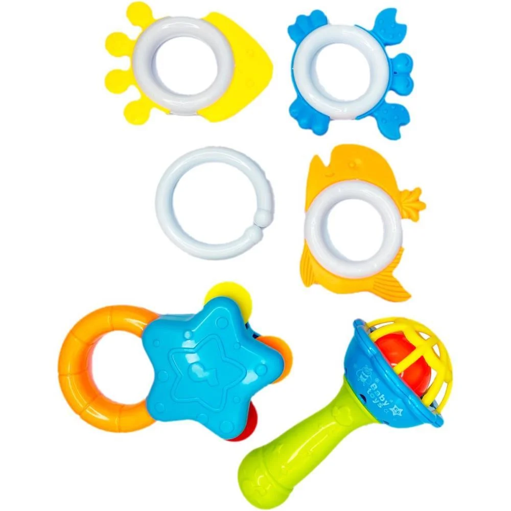 MORDEDOR E CHOCALHO KIT CHOCALHOS MACIOS 7PCS TOY MIX 