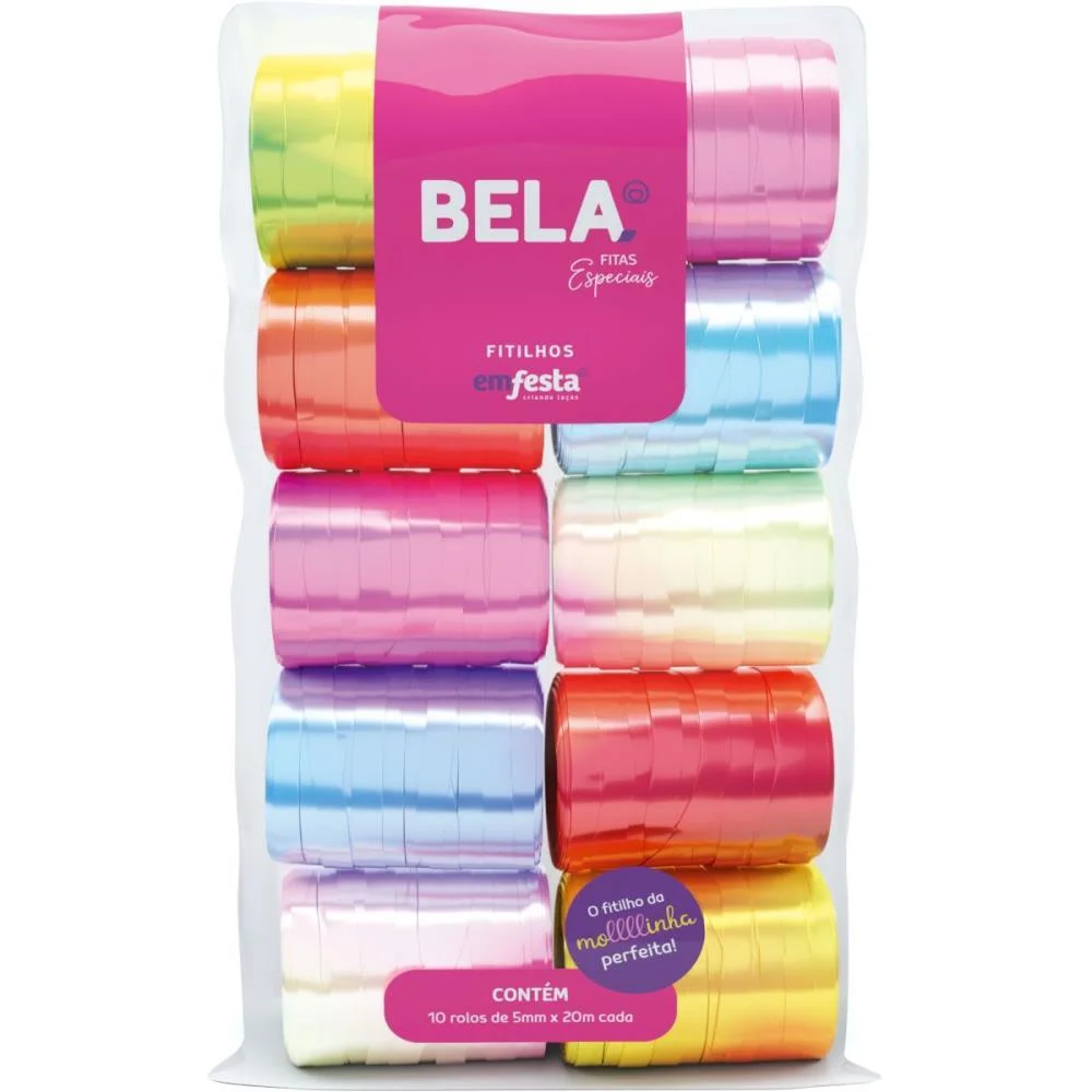 FITILHO 5MMX20M NACARADO SORTIDO EMFESTA (PCT.C/10)