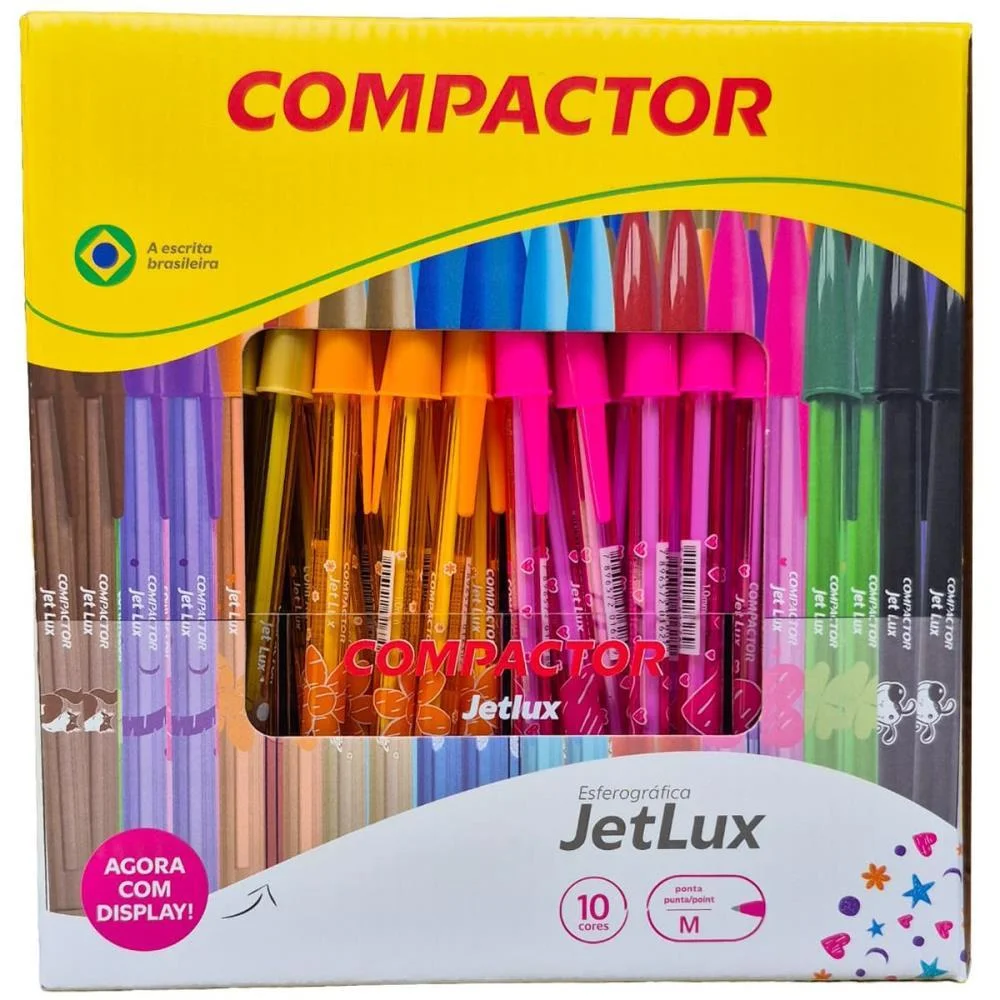 Caneta Esferografica Jet Lux 10 Cores Compactor (Dp.c/192)