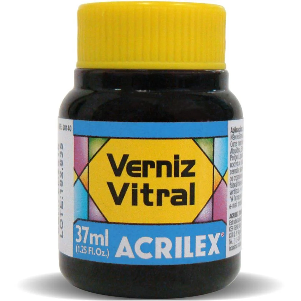 VERNIZ VITRAL AZUL TURQUESA 37ML. ACRILEX (CX.C/06)