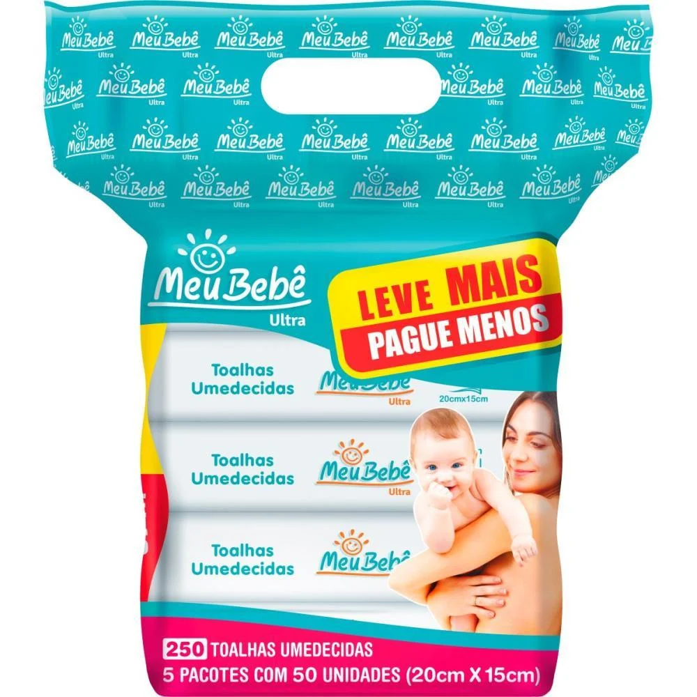 TOALHAS UMEDECIDAS MEU BEBE ULTRA 250 FLS. HYGIELINE (PACOTE)