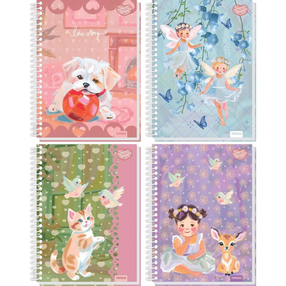 CADERNO 01X1 CAPA DURA SWEET DREAMS 80FLS PAPEL CARTA TAMOIO (PCT.C/04)