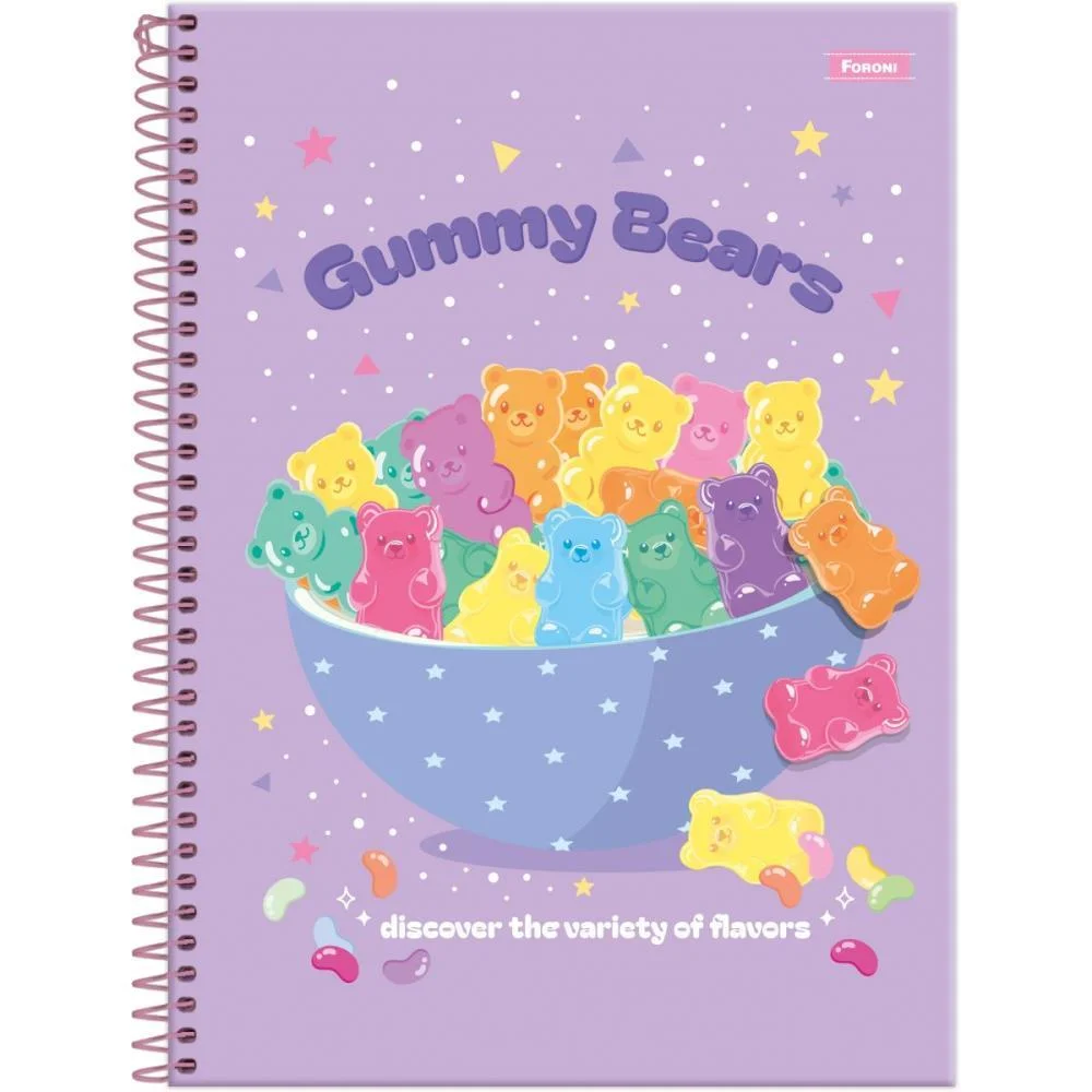 CADERNO 01X1 CAPA DURA SUGAR RUSH 80F FORONI (PCT.C/04)