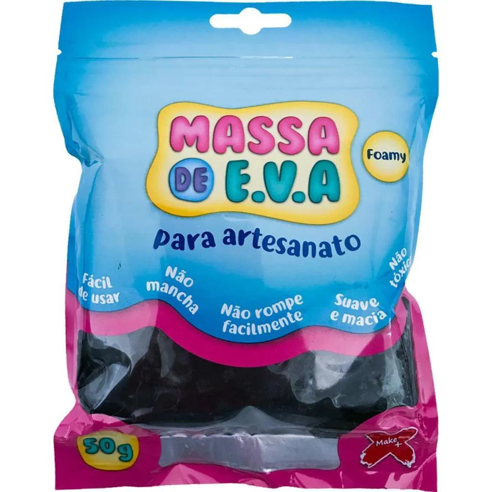 MASSA DE EVA PRETO 50G MAKE+ 