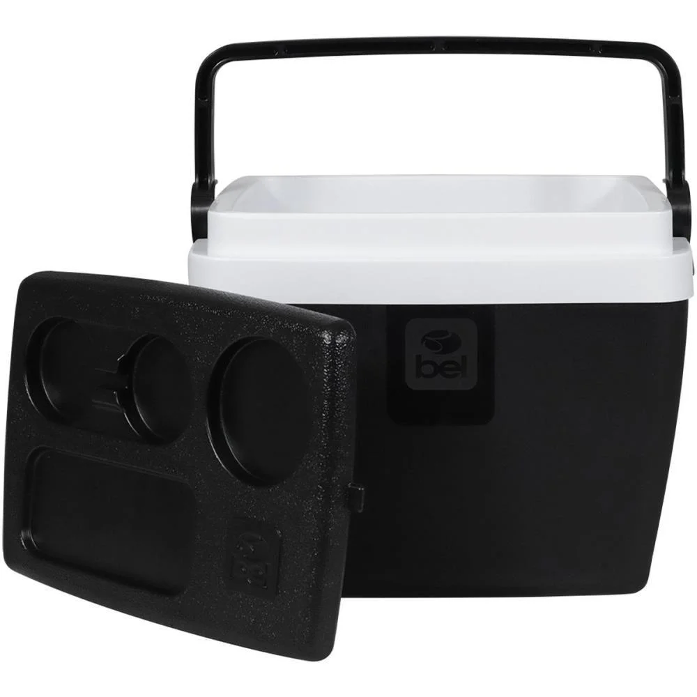 CAIXA TERMICA 12L C/ALCA E SUPORTE PTO/BRANC BEL 