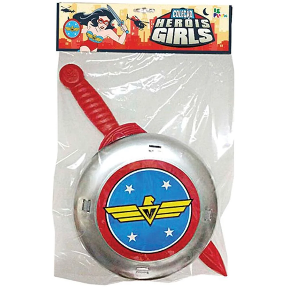 FANTASIA ACESSORIO ESCUDO HEROIS GIRL 42CM LEPLASTIC (UNIDADE)
