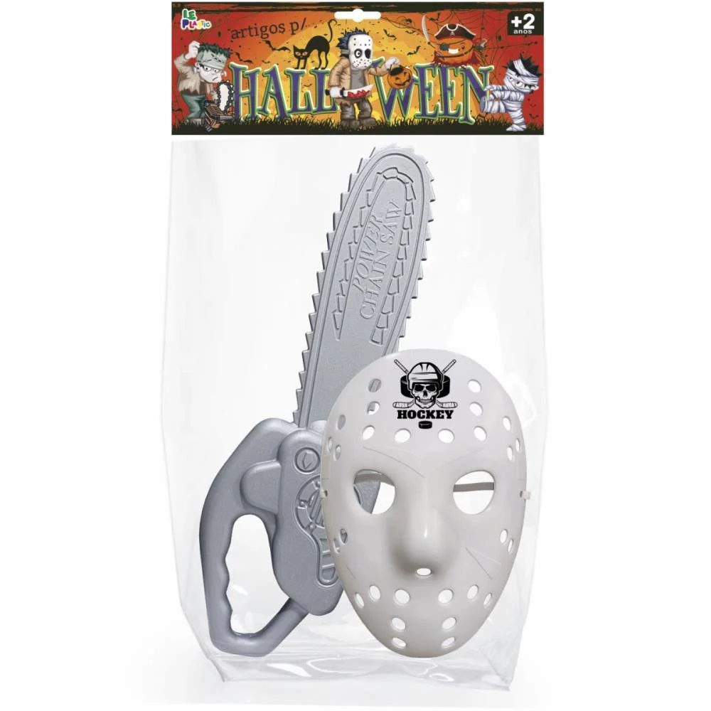 FANTASIA ACESSORIO MOTOSSERRA C/MASCARA 40CM LEPLASTIC (UNIDADE)