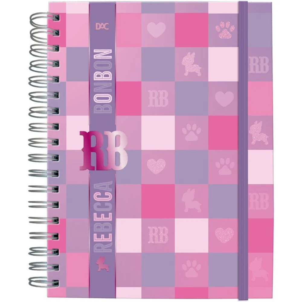 CADERNO 01X1 CAPA DURA REBECCA BONBON SMART C/ELASTIC DAC (UNIDADE)