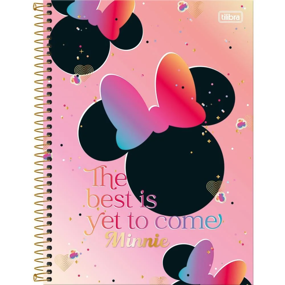 CADERNO 01X1 CAPA DURA MINNIE 80FLS. CONNECT TILIBRA (PCT.C/04)
