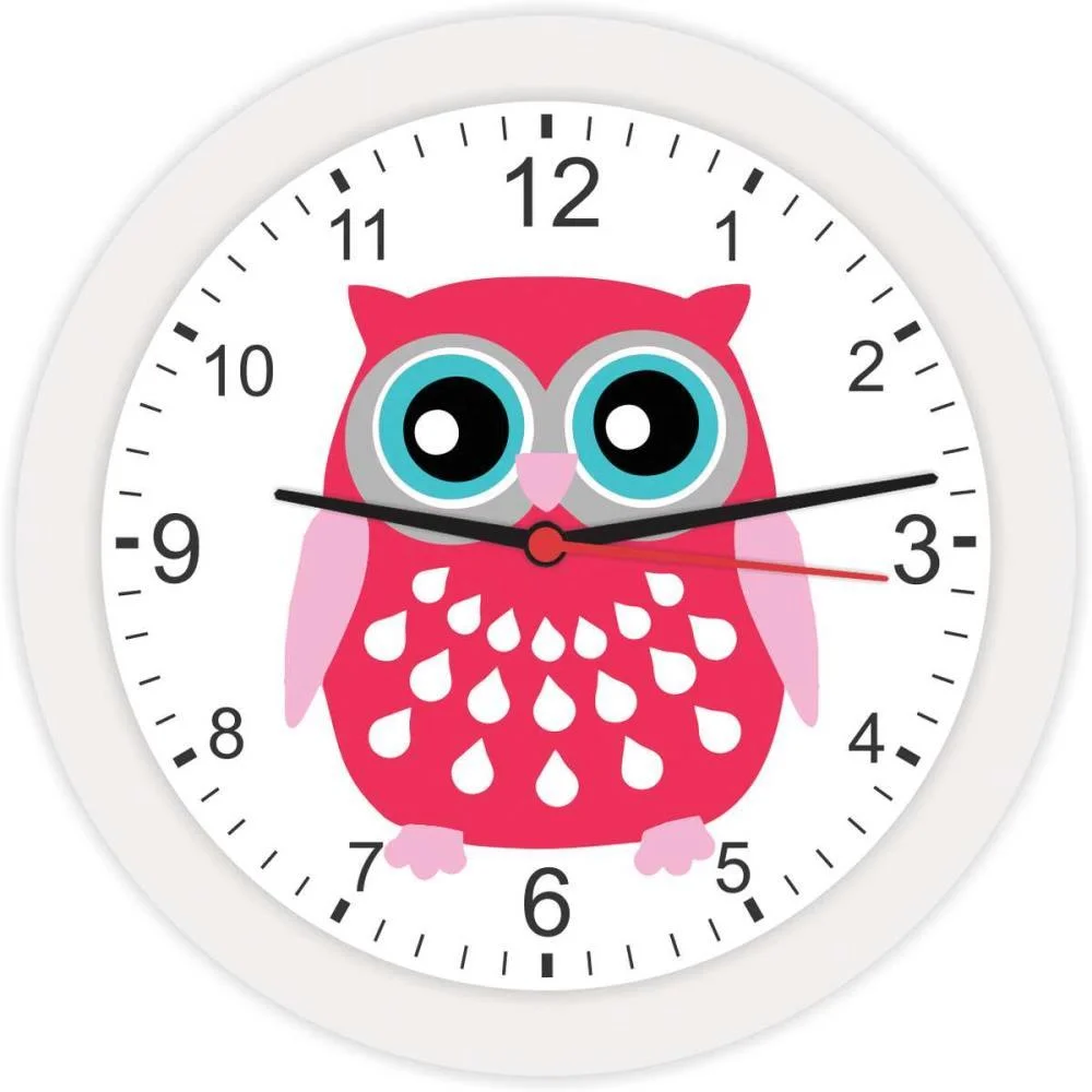 RELOGIO DE PAREDE REDONDO BCO CORUJINHA RS 21,7C BELLS (UNIDADE)