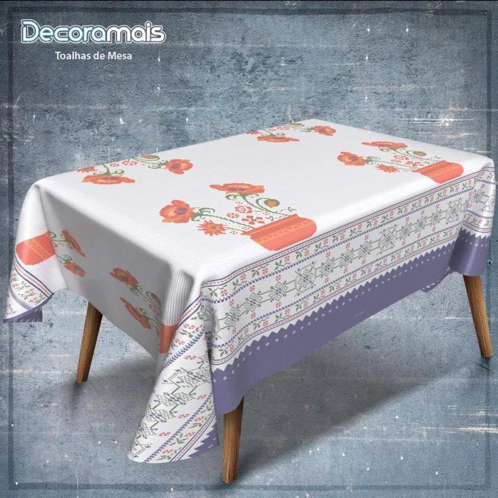 TOALHA TERMICA PONTO CRUZ MARINHO 1,40 X 30M. PLASTVINIL (ROLO)