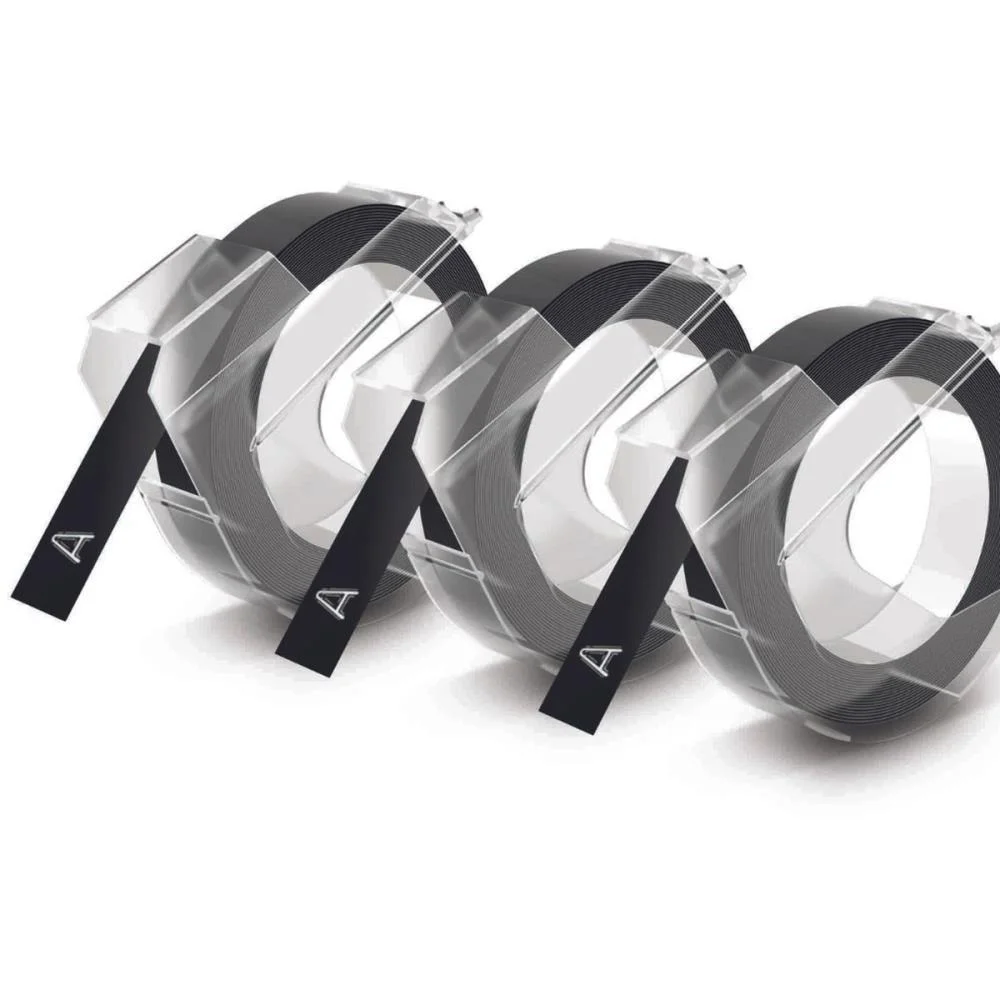 FITA PARA ROTULADOR MANUAL 9MMX3M VINIL PRETA IMEX (BL.C/03)