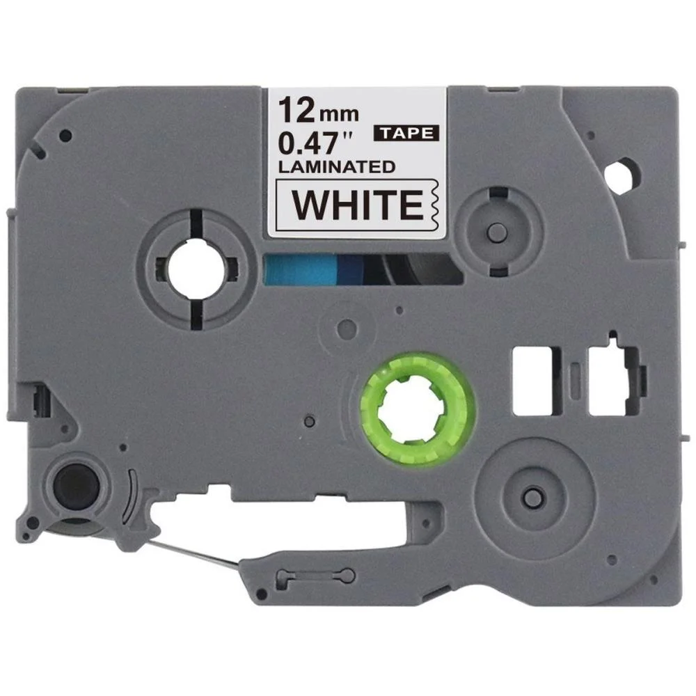 FITA PARA ROTULADOR ELETRONICO 12MMX8MTS TZC-231 PRETO/BRANC MASTERPRINT (UNIDADE)