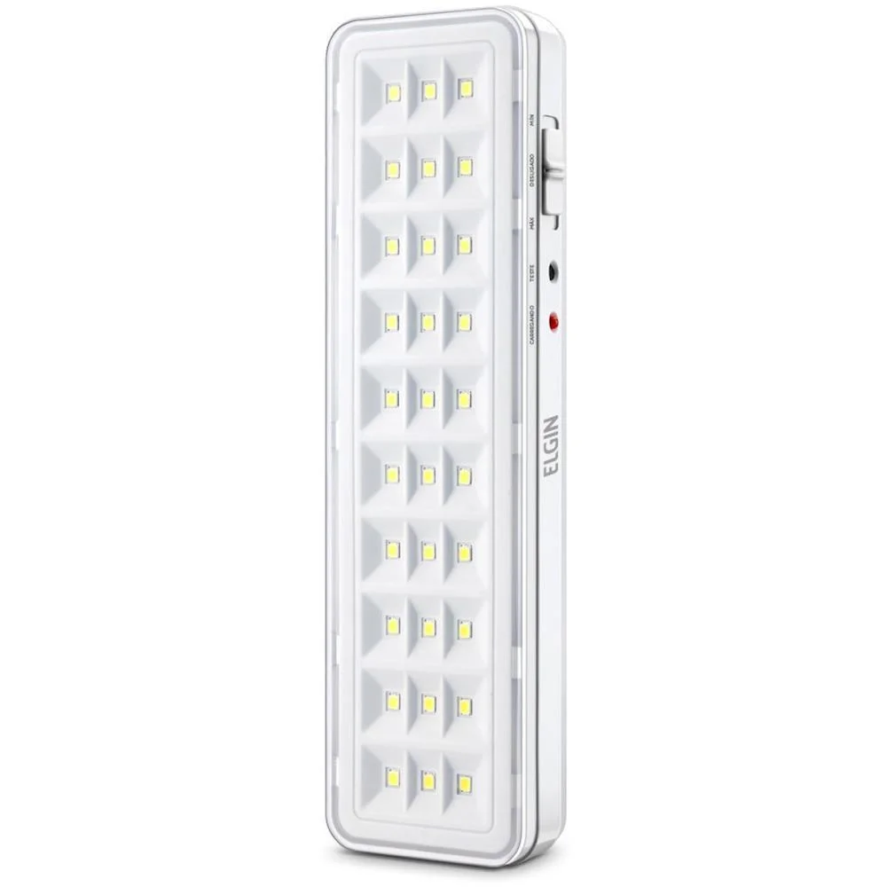 LUMINARIA DE EMERGENCIA 30 LEDS 2W BIVOLT BAT.LITIO ELGIN (UNIDADE)