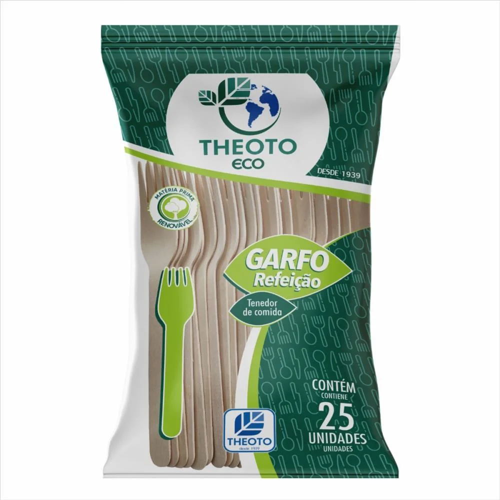 TALHER DESCARTAVEL GARFO REFEIÇAO MADEIRA THEOTO (PCT.C/25)