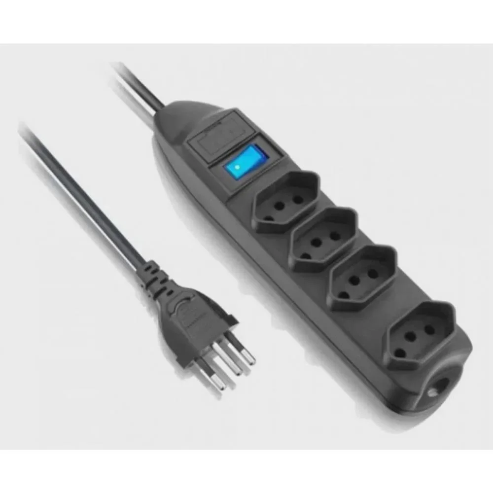 FILTRO DE LINHA 4 TOMADAS BIVOLT PRETO ELGIN (UNIDADE)