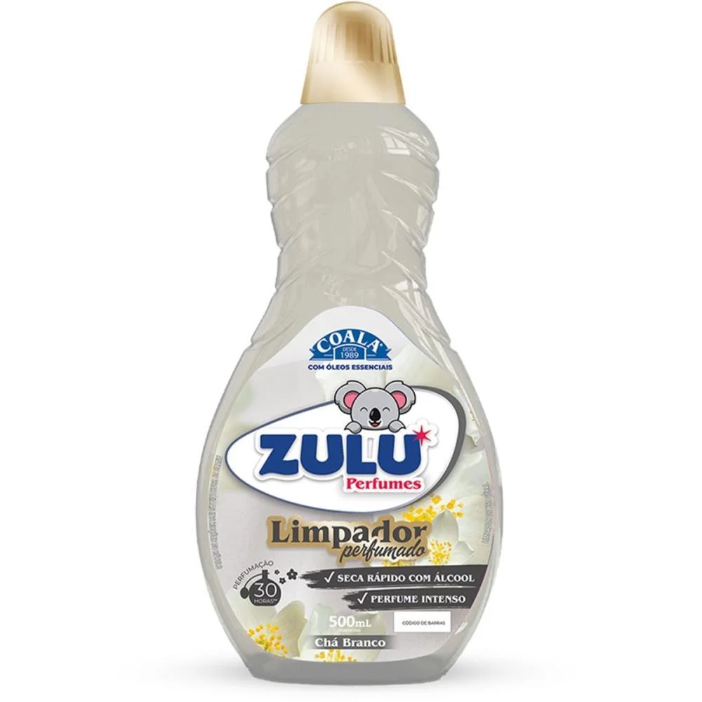 LIMPADOR PERFUMADO ZULU/COALA CHA BRANCO 500ML COALA (CX.C/12)
