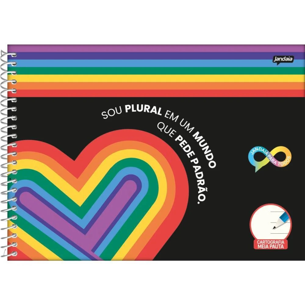 CADERNO 01X1 CAPA DURA NEURO CD ESP 1/2 PAUTA 60FLS JANDAIA (PCT.C/05)